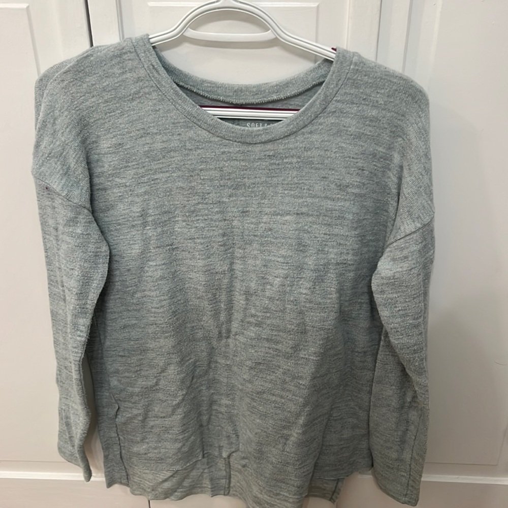 American Eagle mint green/blue soft and sexy plush sweater